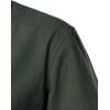 imageMens Summer Lightweight Cotton Linen Shirts Casual Short Sleeve Breathable Banded Collar Henley for Beach VacationDark Green