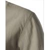 imageMens Summer Lightweight Cotton Linen Shirts Casual Short Sleeve Breathable Banded Collar Henley for Beach VacationLight Khaki