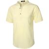 imageMens Summer Lightweight Cotton Linen Shirts Casual Short Sleeve Breathable Banded Collar Henley for Beach VacationLight Yellow