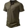 imageMens Casual Short Sleeve Slim Fit 4 Buttons Henley Shirts