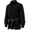 imageMens Cotton Lace Up Retro Design Shirts for Renaissance Pirate Viking Medieval Costume Without BeltBlack