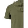 imageMens Cotton Vintage Hooded Design Short Sleeve Lace up Shirts for Renaissance Pirate Viking Medieval CostumeArmy Green