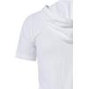imageMens Cotton Vintage Hooded Design Short Sleeve Lace up Shirts for Renaissance Pirate Viking Medieval CostumeWhite