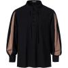 imageMens Retro Lace Up Shirts for Renaissance Pirate Clown Medieval Viking CostumeBlack Coffee