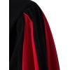 imageMens Retro Lace Up Shirts for Renaissance Pirate Clown Medieval Viking CostumeBlack Red