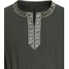 imageMens Retro Style Cotton Short Sleeves Tunic Shirts for Viking Medieval Renaissance Costume Without BeltArmy Green