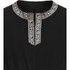 imageMens Retro Style Cotton Short Sleeves Tunic Shirts for Viking Medieval Renaissance Costume Without BeltBlack