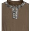 imageMens Retro Style Cotton Short Sleeves Tunic Shirts for Viking Medieval Renaissance Costume Without BeltCoffee