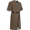 imageMens Retro Style Cotton Short Sleeves Tunic Shirts for Viking Medieval Renaissance Costume Without BeltCoffee