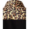 imageMens Stretchy Causal Leopard Cheetah Print Short Sleeve Slim Fit Button Up ShirtBlack Leopard