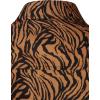 imageMens Stretchy Causal Leopard Cheetah Print Short Sleeve Slim Fit Button Up ShirtBrown Zebra