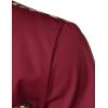 imageMens Stretchy Causal Leopard Cheetah Print Short Sleeve Slim Fit Button Up ShirtBurgundy Leopard