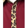 imageMens Stretchy Causal Leopard Cheetah Print Short Sleeve Slim Fit Button Up ShirtBurgundy Leopard