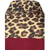 imageMens Stretchy Causal Leopard Cheetah Print Short Sleeve Slim Fit Button Up ShirtBurgundy Leopard