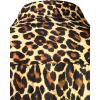 imageMens Stretchy Causal Leopard Cheetah Print Short Sleeve Slim Fit Button Up ShirtGold