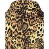 imageMens Stretchy Causal Leopard Cheetah Print Short Sleeve Slim Fit Button Up ShirtGold Cheetah
