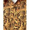 imageMens Stretchy Causal Leopard Cheetah Print Short Sleeve Slim Fit Button Up ShirtGold Snake