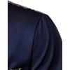 imageMens Stretchy Causal Leopard Cheetah Print Short Sleeve Slim Fit Button Up ShirtNavy Leopard