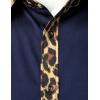 imageMens Stretchy Causal Leopard Cheetah Print Short Sleeve Slim Fit Button Up ShirtNavy Leopard