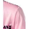 imageMens Stretchy Causal Leopard Cheetah Print Short Sleeve Slim Fit Button Up ShirtPink Leopard