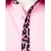 imageMens Stretchy Causal Leopard Cheetah Print Short Sleeve Slim Fit Button Up ShirtPink Leopard