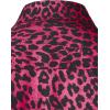 imageMens Stretchy Causal Leopard Cheetah Print Short Sleeve Slim Fit Button Up ShirtRose