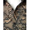 imageMens Stretchy Causal Leopard Cheetah Print Short Sleeve Slim Fit Button Up ShirtSnake