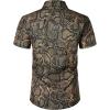 imageMens Stretchy Causal Leopard Cheetah Print Short Sleeve Slim Fit Button Up ShirtSnake