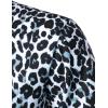 imageMens Stretchy Causal Leopard Cheetah Print Short Sleeve Slim Fit Button Up ShirtWhite Gray
