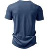 imageMens Stretchy Short Sleeve Henley TShirt Casual Cotton 2 Buttons Notch Neck Tee ShirtsDark Blue