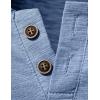 imageMens Stretchy Short Sleeve Henley TShirt Casual Cotton 2 Buttons Notch Neck Tee ShirtsLight Blue