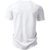 imageMens Stretchy Short Sleeve Henley TShirt Casual Cotton 2 Buttons Notch Neck Tee ShirtsWhite
