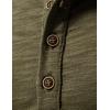 imageMens Stretchy Short Sleeve Slim Fit Henley TShirt Casual Cotton 4 Buttons Tee ShirtsArmy Green