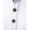 imageMens Stretchy Short Sleeve Slim Fit Henley TShirt Casual Cotton 4 Buttons Tee ShirtsWhite