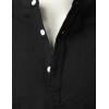 imageMens Stylish Seersucker Texture Short Sleeve Henley Shirts Lightweight Stretch Band Collar Beach Vacation TopBlack