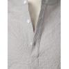 imageMens Stylish Seersucker Texture Short Sleeve Henley Shirts Lightweight Stretch Band Collar Beach Vacation TopLight Grey