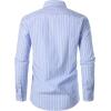 imageMens Transitional Weather Slim Fit Long Sleeve Button Down Shirt Business Casual Dress Shirts with PocketLight Blue Gingham