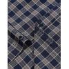 imageMens Transitional Weather Slim Fit Long Sleeve Button Down Shirt Business Casual Dress Shirts with PocketNavy Tan Gingham