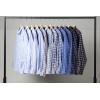 imageMens Transitional Weather Slim Fit Long Sleeve Button Down Shirt Business Casual Dress Shirts with PocketWhite Blue Gingham