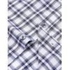 imageMens Transitional Weather Slim Fit Long Sleeve Button Down Shirt Business Casual Dress Shirts with PocketWhite Navy Gingham