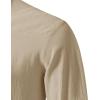 imageMens Retro Lace Up Renaissance Pirate Medieval Costume Cotton Long Sleeve Viking ShirtKhaki
