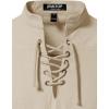 imageMens Retro Lace Up Renaissance Pirate Medieval Costume Cotton Long Sleeve Viking ShirtKhaki