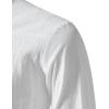 imageMens Retro Lace Up Renaissance Pirate Medieval Costume Cotton Long Sleeve Viking ShirtWhite