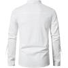 imageMens Retro Lace Up Renaissance Pirate Medieval Costume Cotton Long Sleeve Viking ShirtWhite