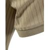 imageMens Stretch Breathable Ribbed Knit Short Sleeve Slim Fit Polo Casual Fitted Muscle Shirt Khaki L