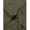 imageMens Stretch Cuban Collar Shirt Summer Lightweight Short Sleeve Button Down Shirts with Pocket for Beach VacationArmy Green
