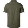 imageMens Stretch Cuban Collar Shirt Summer Lightweight Short Sleeve Button Down Shirts with Pocket for Beach VacationArmy Green