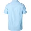 imageMens Stretch Cuban Collar Shirt Summer Lightweight Short Sleeve Button Down Shirts with Pocket for Beach VacationLight Blue