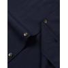 imageMens Stretch Cuban Collar Shirt Summer Lightweight Short Sleeve Button Down Shirts with Pocket for Beach VacationNavy Blue
