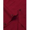 imageMens Stretch Cuban Collar Shirt Summer Lightweight Short Sleeve Button Down Shirts with Pocket for Beach VacationRed